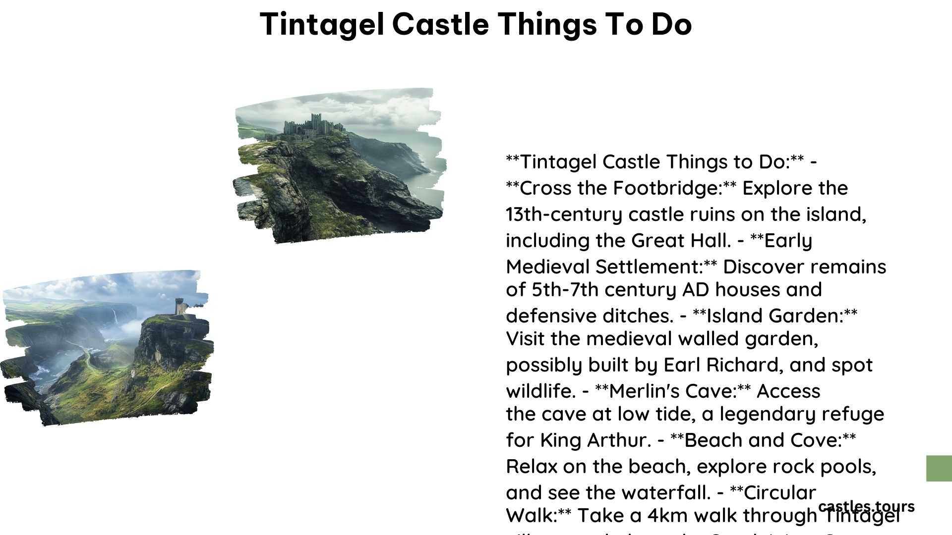 Tintagel Castle Things to Do