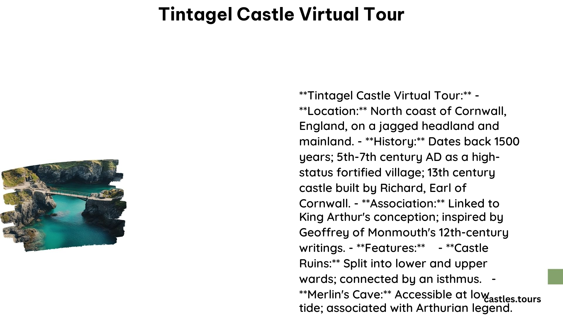 Tintagel Castle Virtual Tour