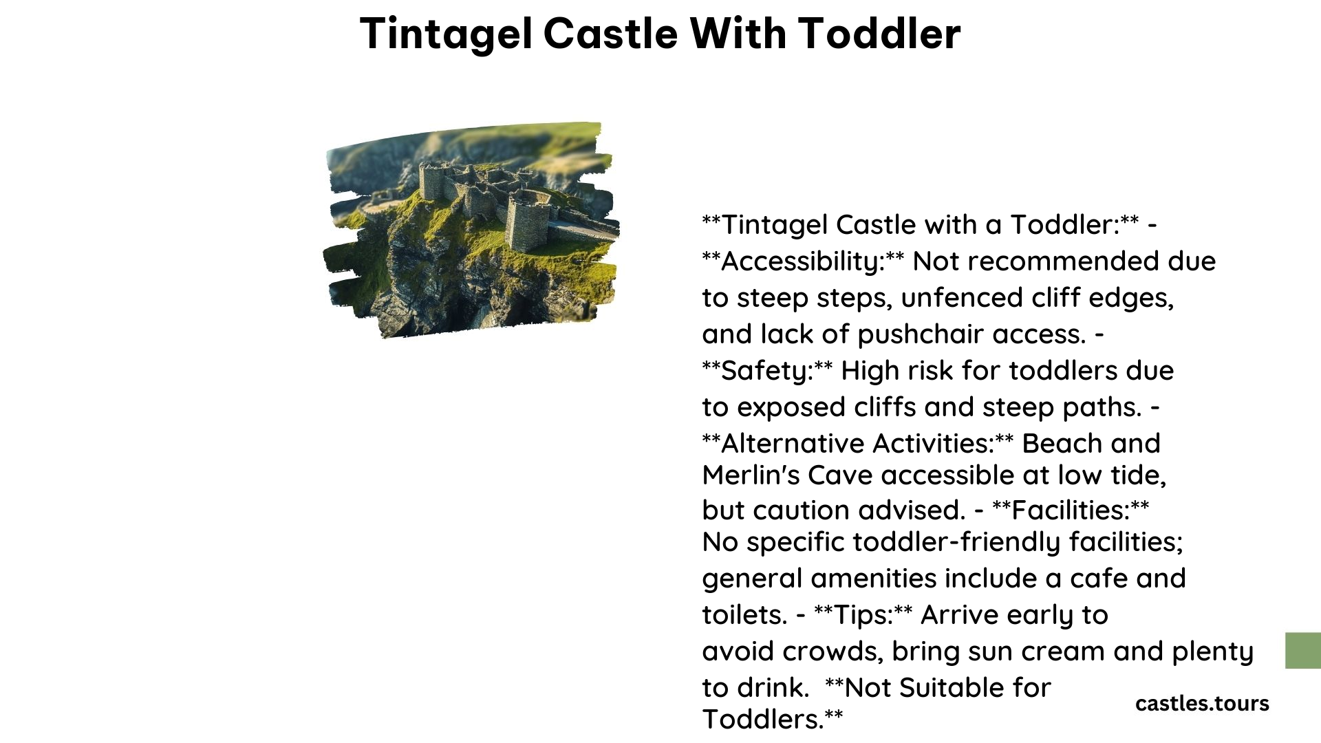 Tintagel Castle With Toddler