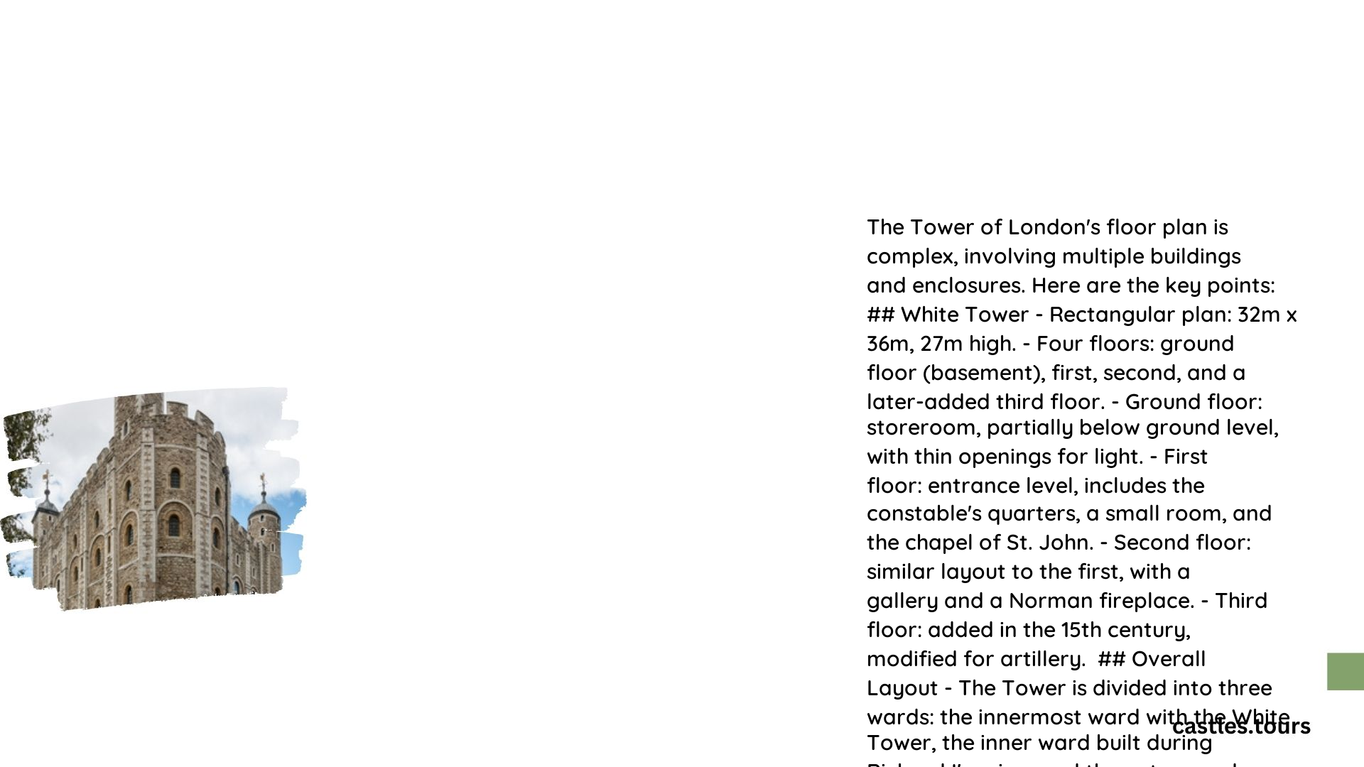 tower of london floor plan